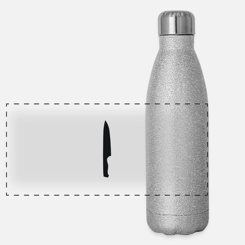 Knife Silhouette Panoramic Glitter Thermal Bottle 500 ml