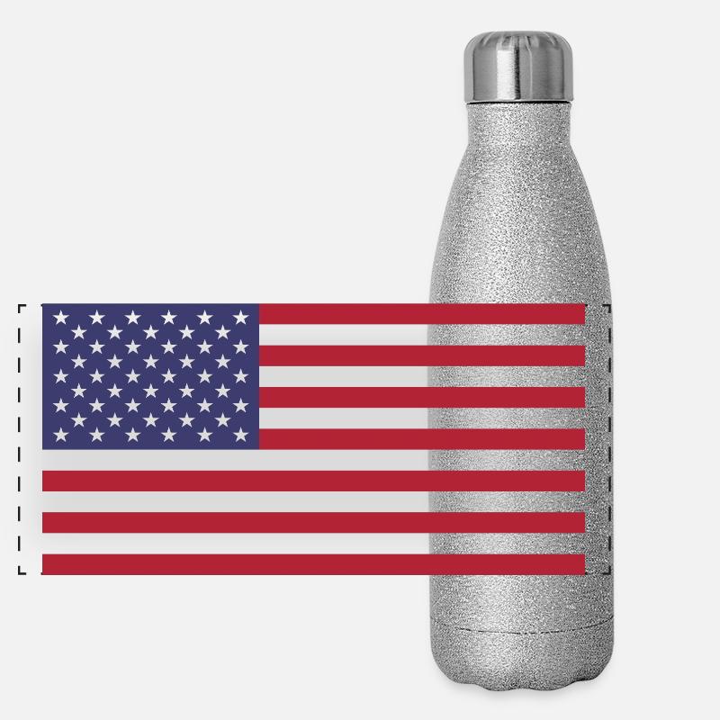 Montrez vos couleurs - États-Unis Gourde isotherme panoramique pailletée 500 ml