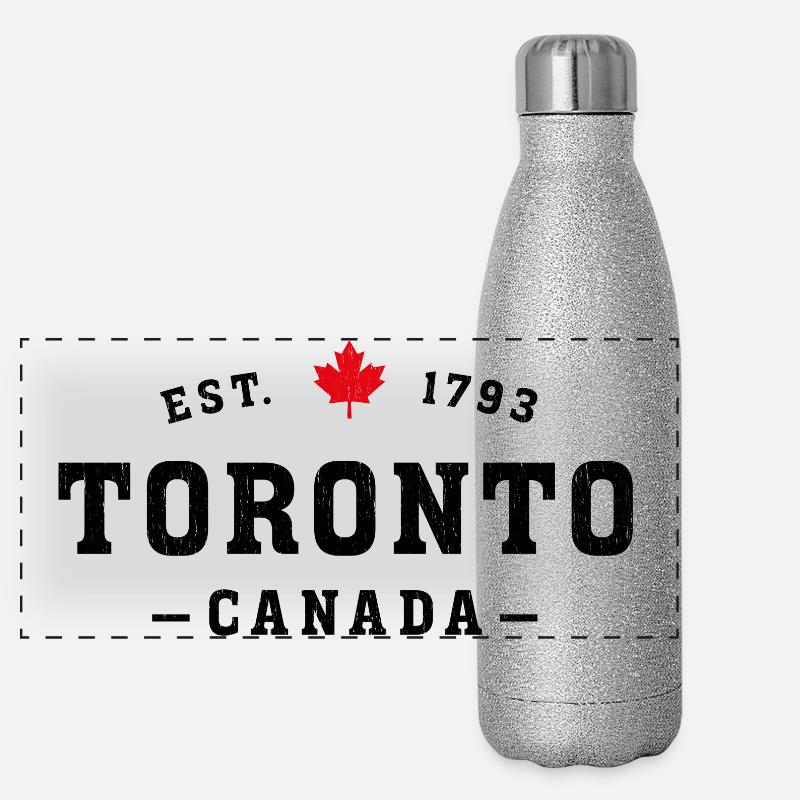 Toronto Canada Panorama Glitzer Isolierflasche 500 ml