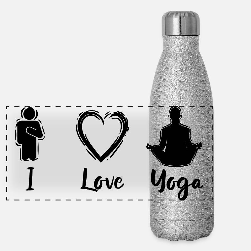 Yoga Amour Gourde isotherme panoramique pailletée 500 ml
