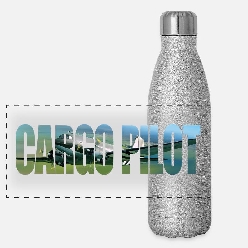 Cargo pilot DC-3 Panorama Glitzer Isolierflasche 500 ml