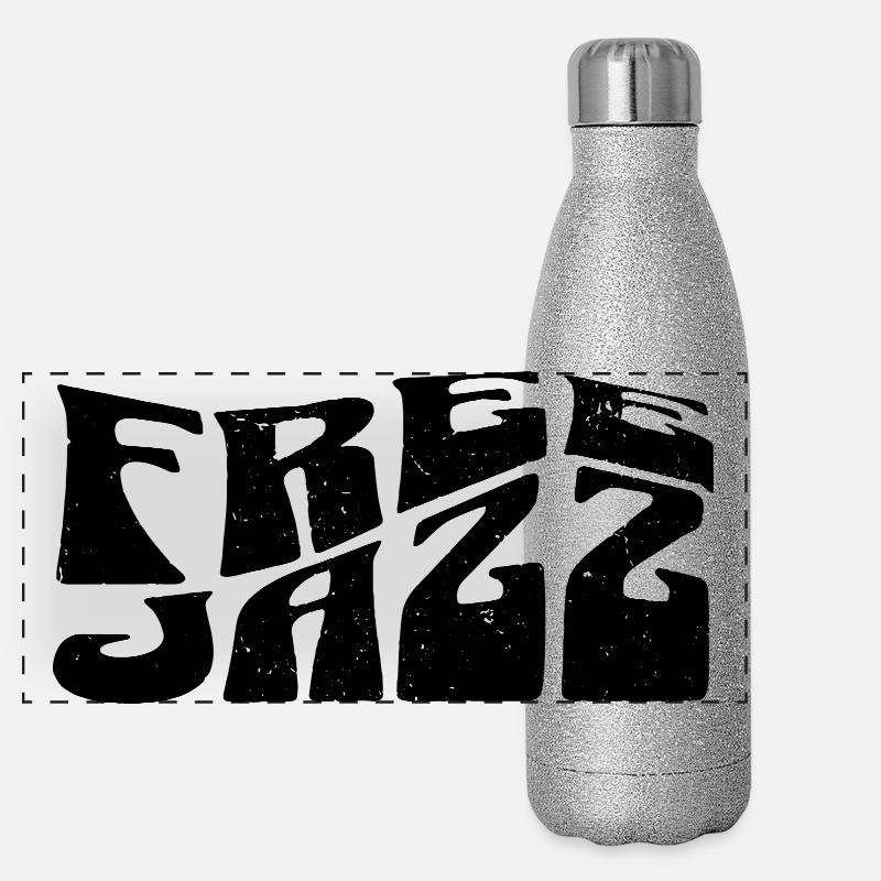 Logo du jazz libre Gourde isotherme panoramique pailletée 500 ml