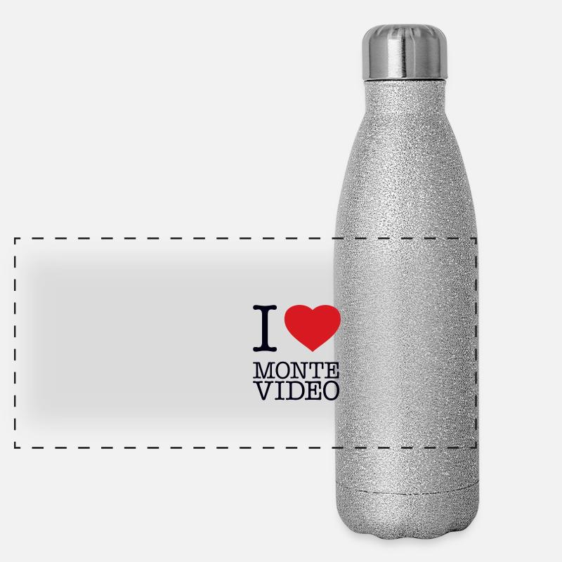 J’ADORE MONTEVIDEO Uruguay Gourde isotherme panoramique pailletée 500 ml