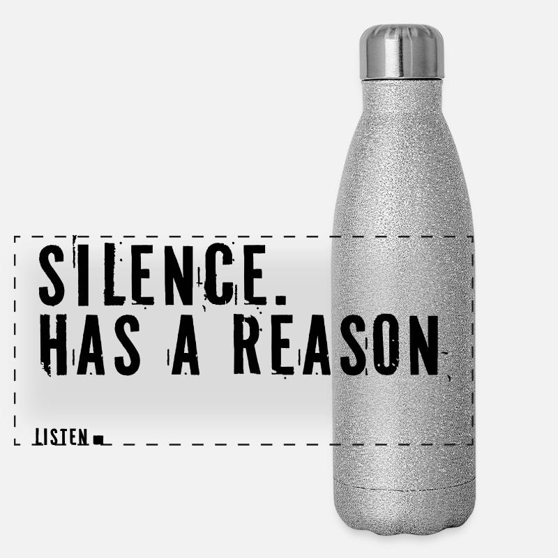 silence.  Has a reason. Panorama Glitzer Isolierflasche 500 ml