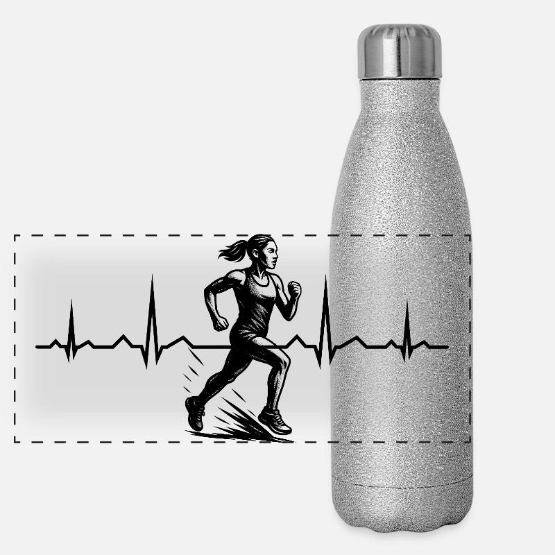 Running Fans aufgepasst schlichtes Statement Panoramic Glitter Thermal Bottle 500 ml