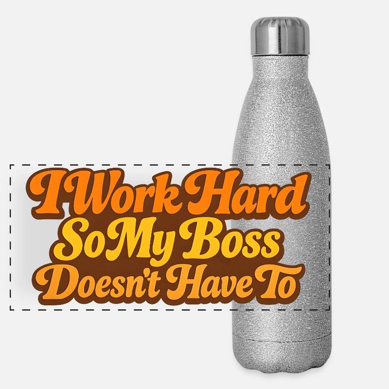 Keep Calm Work Hard and Stop the MIMIMI Geschenk Panorama Glitzer Isolierflasche 500 ml