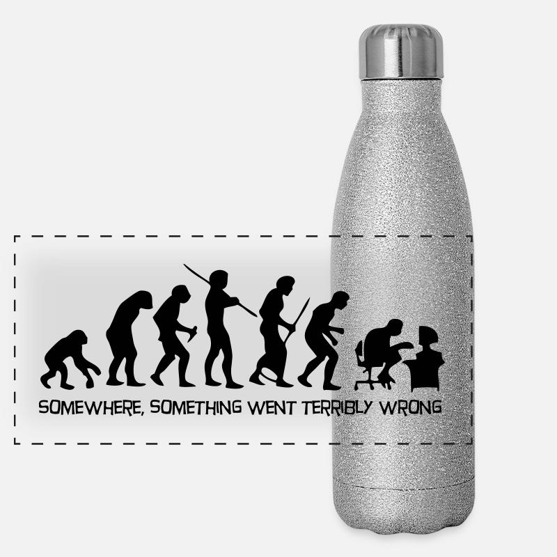 L évolution de l'homme Gourde isotherme panoramique pailletée 500 ml