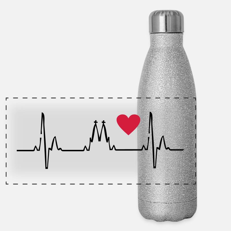 Köln Panorama Glitzer Isolierflasche 500 ml