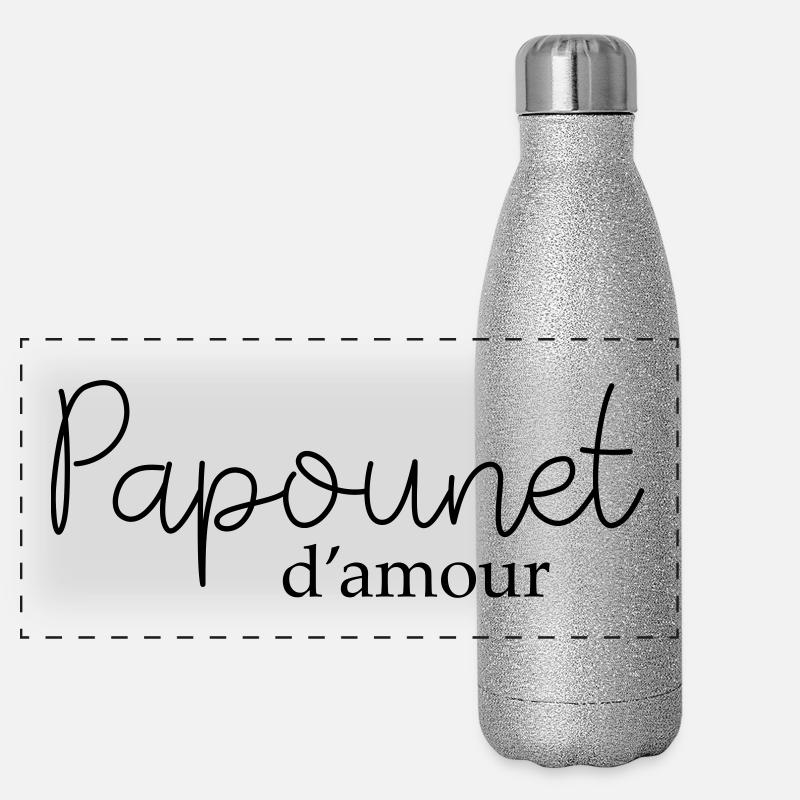 Papounet d'amour Gourde isotherme panoramique pailletée 500 ml