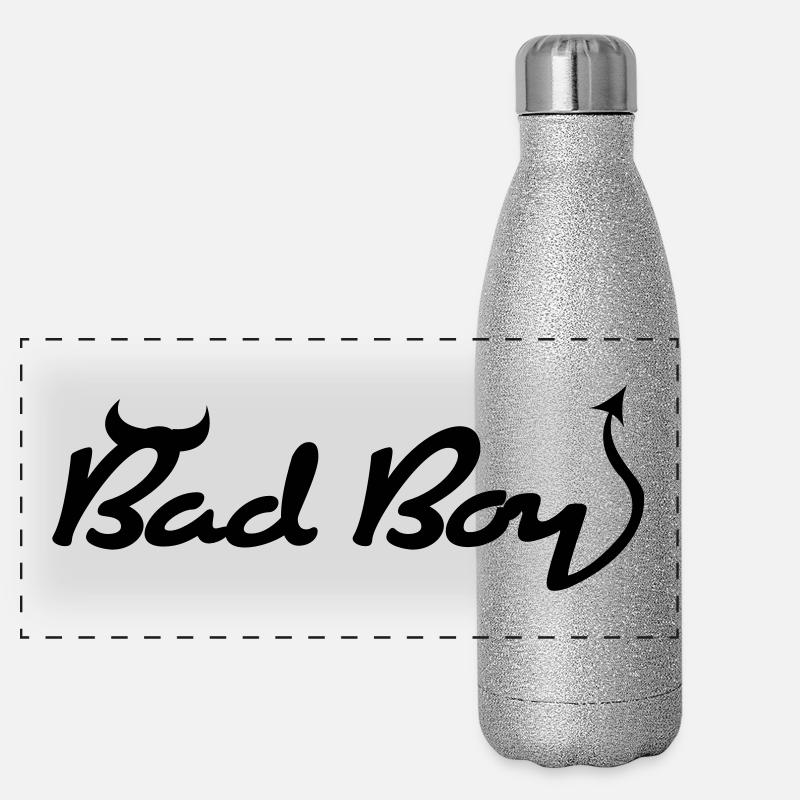 Böser Junge! Panorama Glitzer Isolierflasche 500 ml