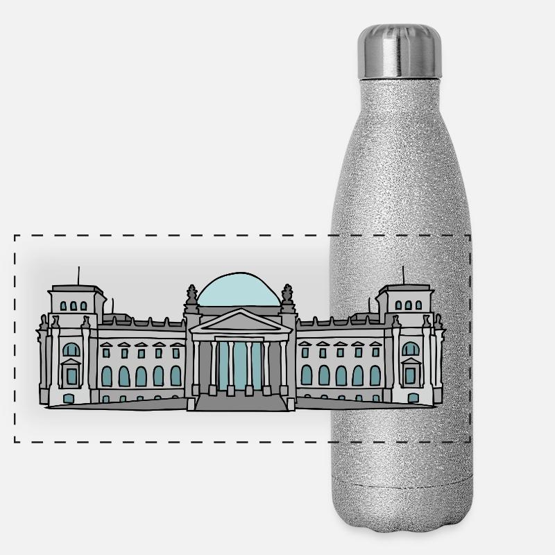 Palais du Reichstag à BERLIN c Gourde isotherme panoramique pailletée 500 ml
