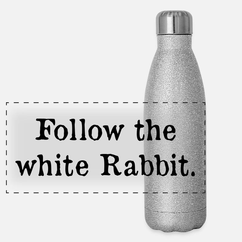 Follow the white rabbit Panoramic Glitter Thermal Bottle 500 ml