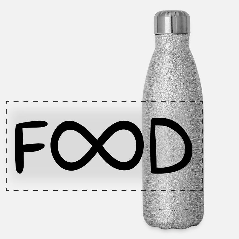 Infinitely eating funny sayings Panoramic Glitter Thermal Bottle 500 ml