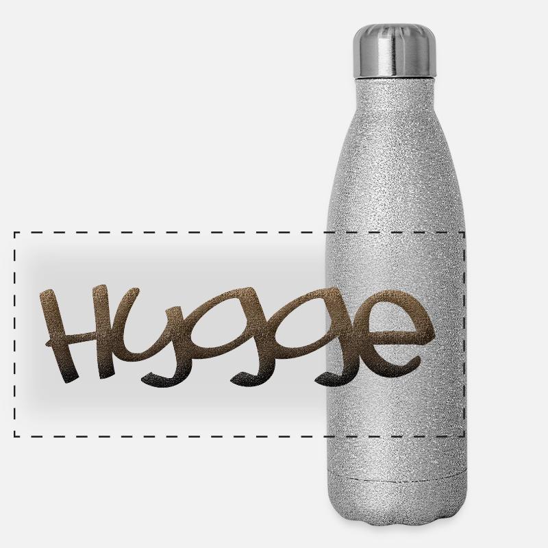 hygge - Panoramic Glitter Thermal Bottle 500 ml - silver glitter