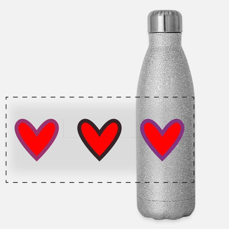 COUPLE. JUST MARRIED. EVJF. SAINT VALENTIN. MARIES Gourde isotherme panoramique pailletée 500 ml