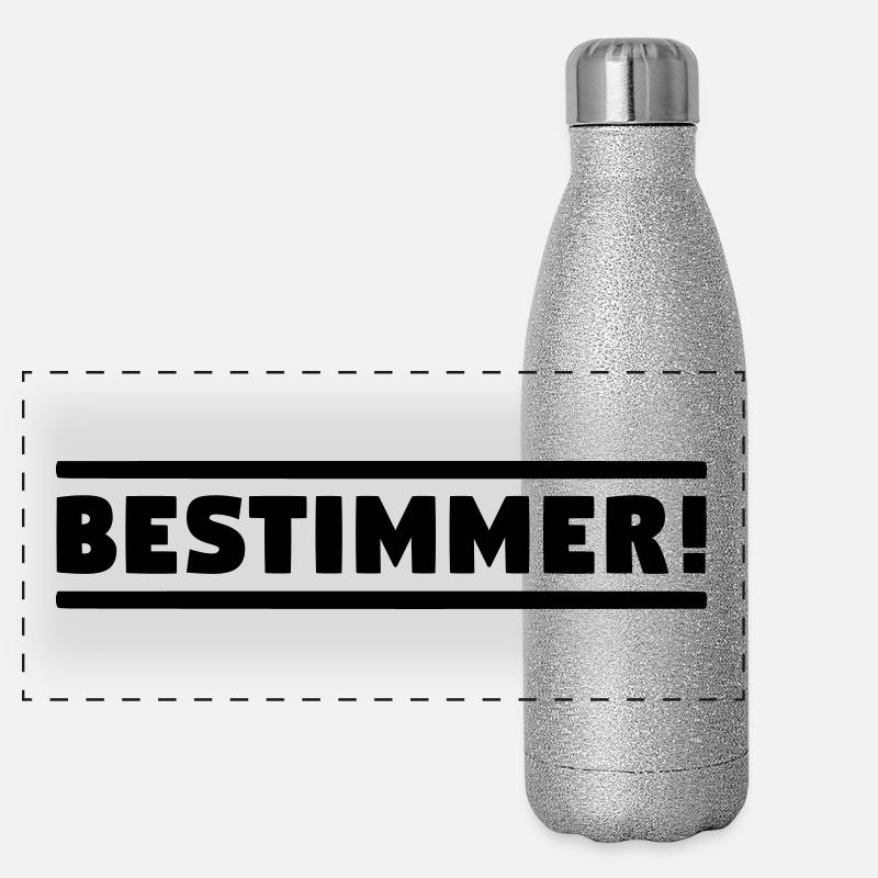 BESTIMMER! Chef Boss Anführer! Leitwolf Alphatier! Panorama Glitzer Isolierflasche 500 ml