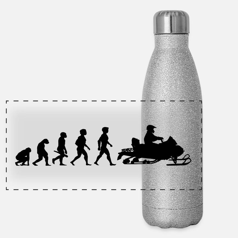 Evolution snowmobile winter snowmobile Panoramic Glitter Thermal Bottle 500 ml