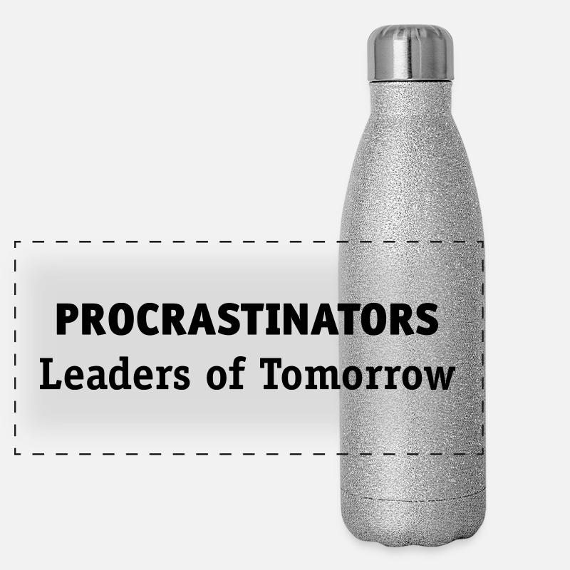Retardataires: leaders de demain! Gourde isotherme panoramique pailletée 500 ml