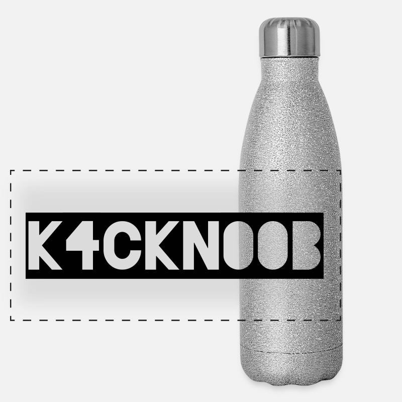 k4ckn00b - kackn00b ... gaming stuff Panorama Glitzer Isolierflasche 500 ml