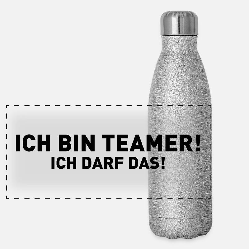 Ich bin Teamer! - Ich darf das! Panorama Glitzer Isolierflasche 500 ml