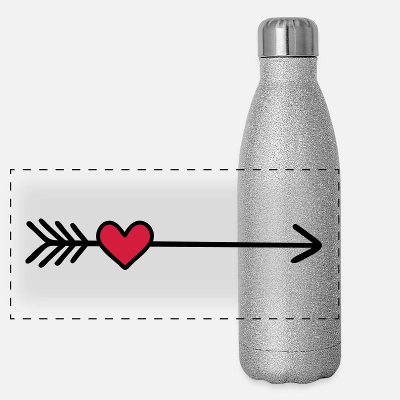heart Panoramic Glitter Thermal Bottle 500 ml