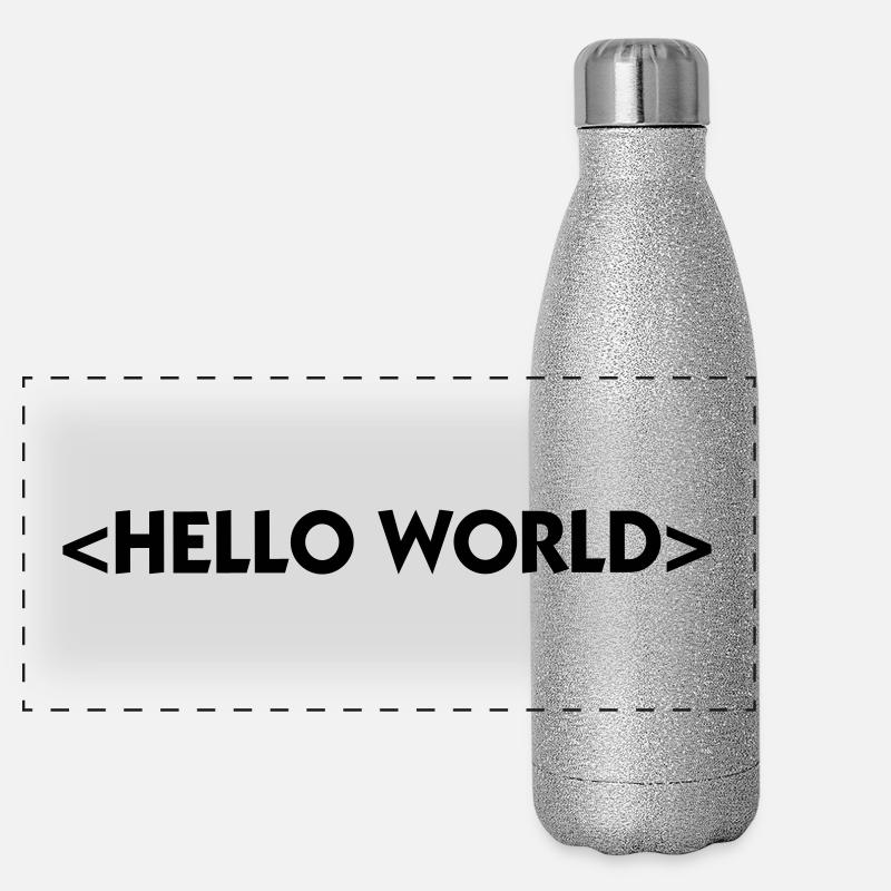 Hello World Panoramic Glitter Thermal Bottle 500 ml