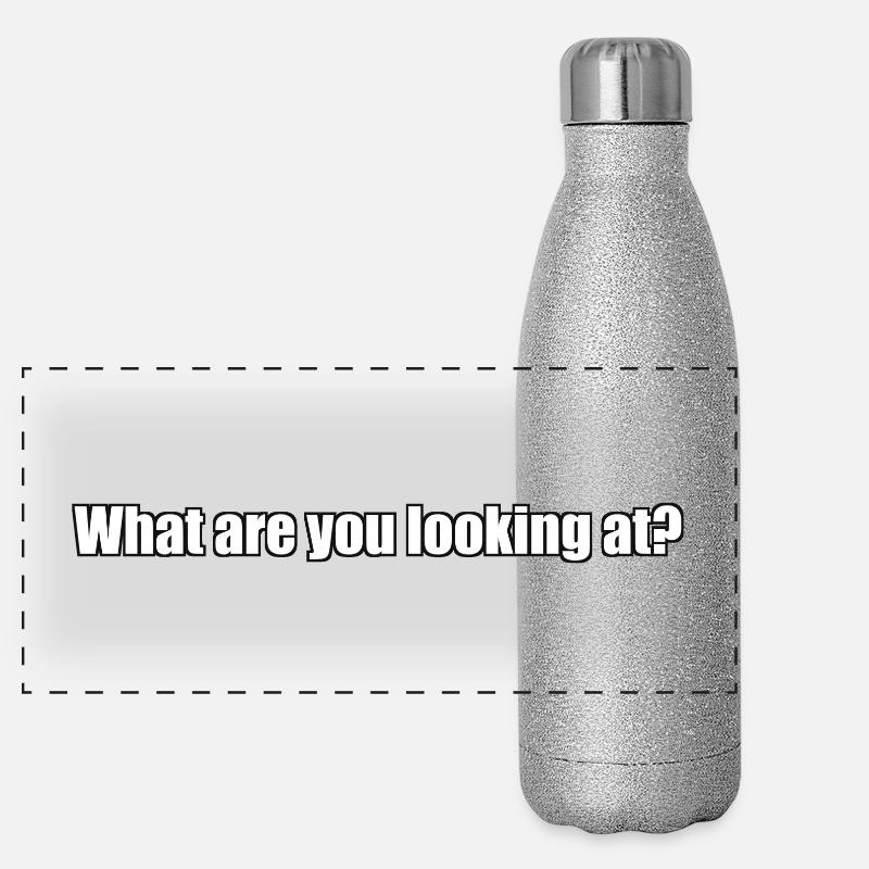 Qu’est-ce que tu regardes ? Gourde isotherme panoramique pailletée 500 ml
