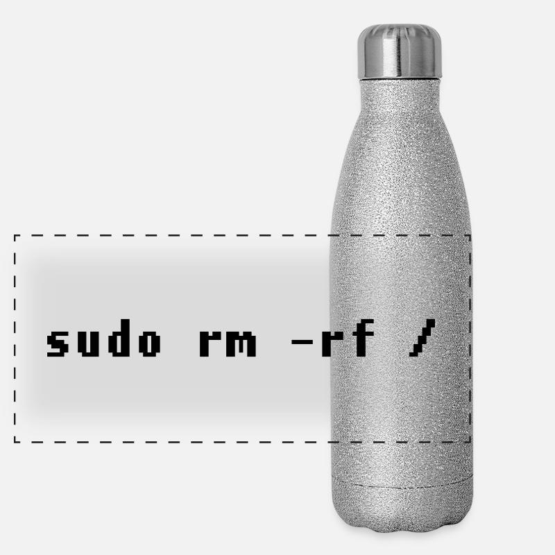 Lustiges Linux Admin Design Panorama Glitzer Isolierflasche 500 ml