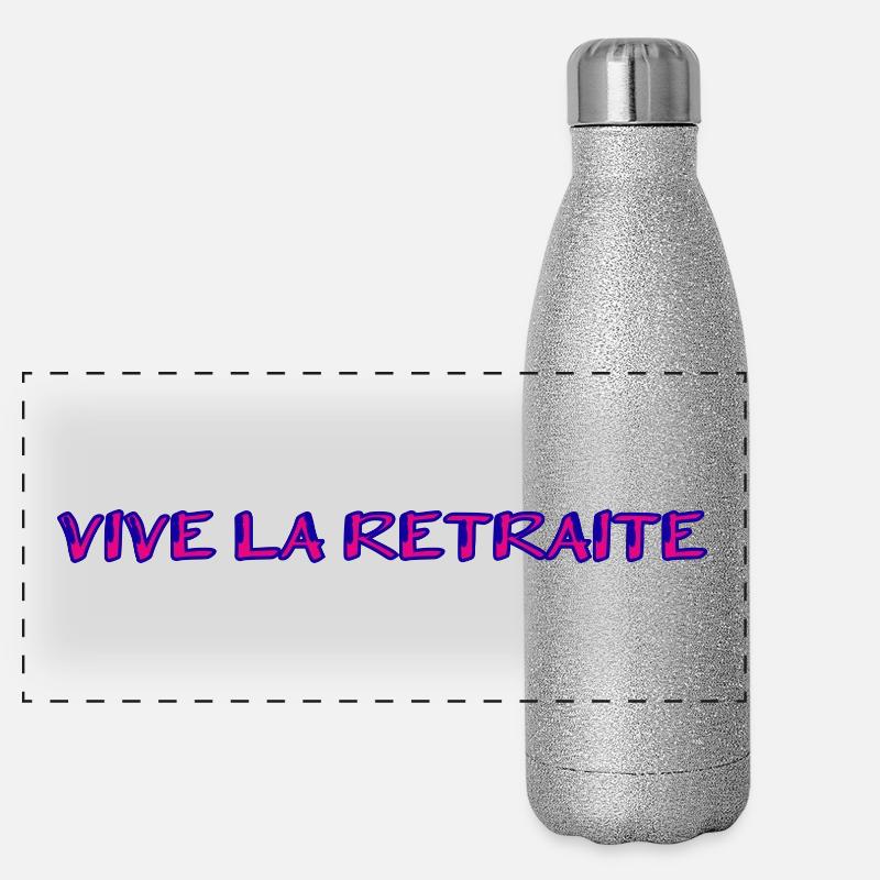 RETRAITE. RETRAITE. RETRAITEE. RETRAITE Gourde isotherme panoramique pailletée 500 ml