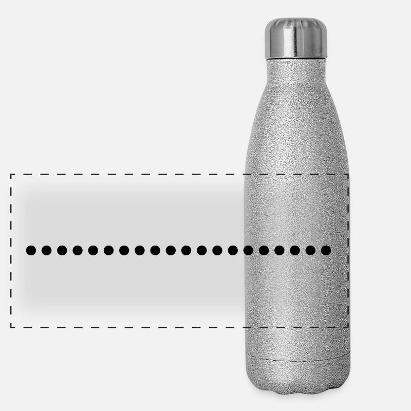Line underscore points dotted Panoramic Glitter Thermal Bottle 500 ml
