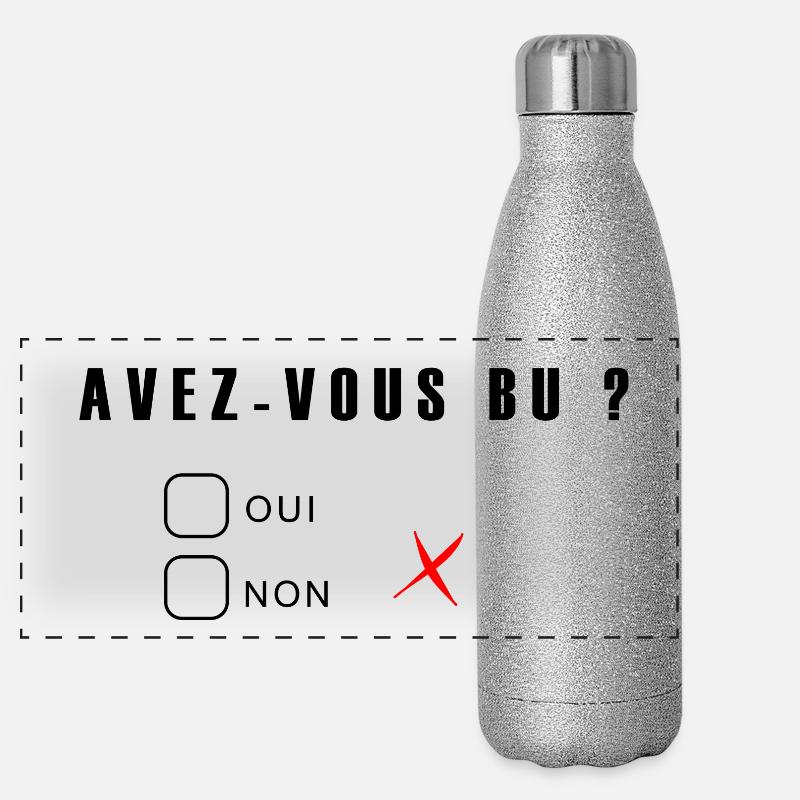 avez vous bu Gourde isotherme panoramique pailletée 500 ml