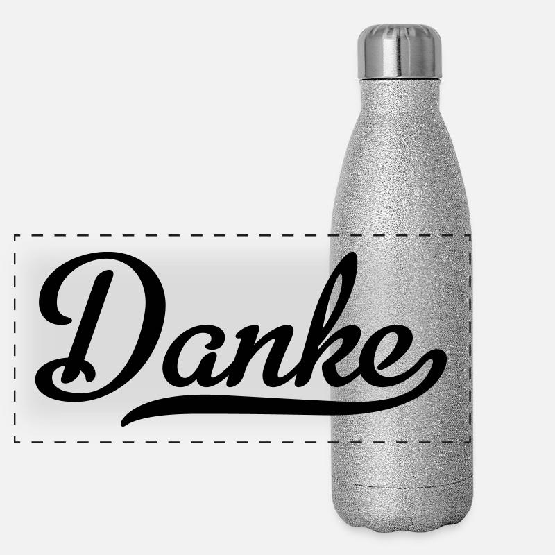 danke Panorama Glitzer Isolierflasche 500 ml