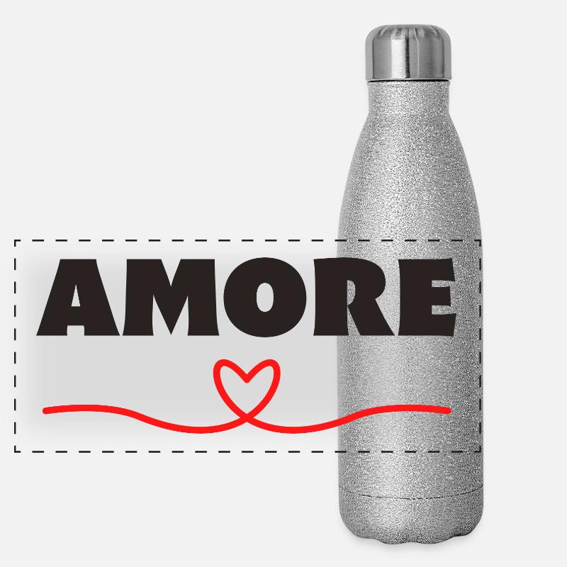 Amore Treasure Darling Saint-Valentin Gourde isotherme panoramique pailletée 500 ml