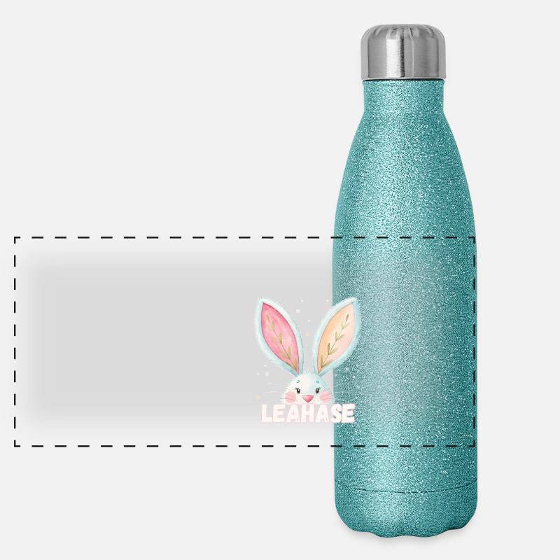 Name Lea Rabbit Lea Rabbit Pet Name Panoramic Glitter Thermal Bottle 500 ml