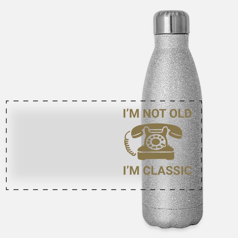 I'm not old - I'm classic Panorama Glitzer Isolierflasche 500 ml