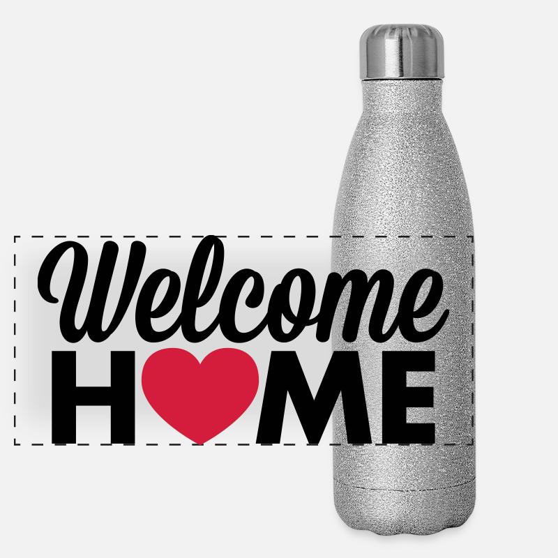 Welcome Home heart Panoramic Glitter Thermal Bottle 500 ml