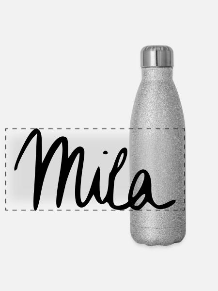 Mila - Panorama Glitzer Isolierflasche 500 ml - Silber Glitzer