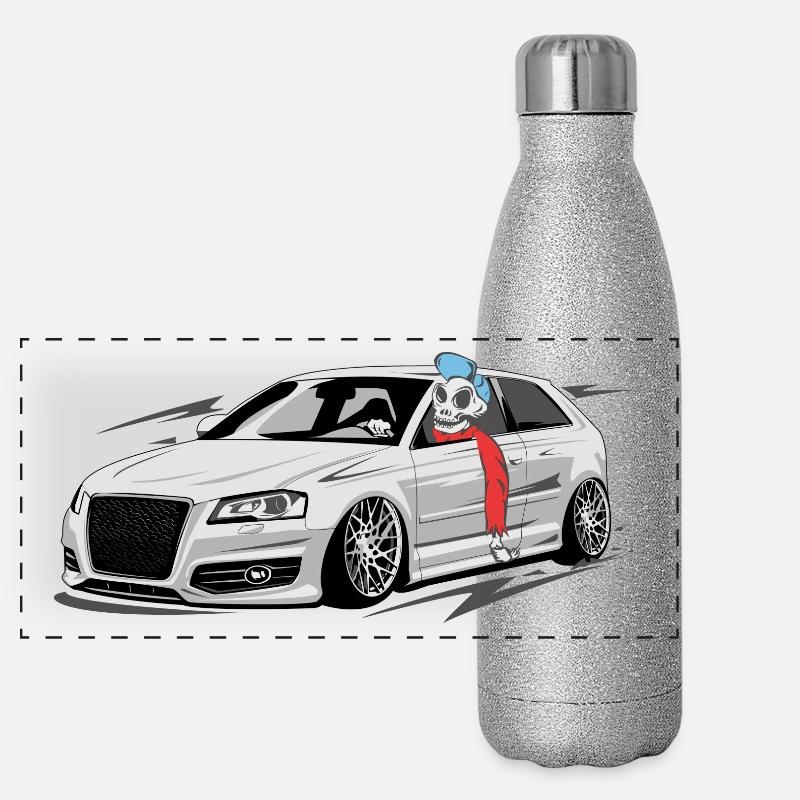 A3 8P S3 Skulldriver Panorama Glitzer Isolierflasche 500 ml