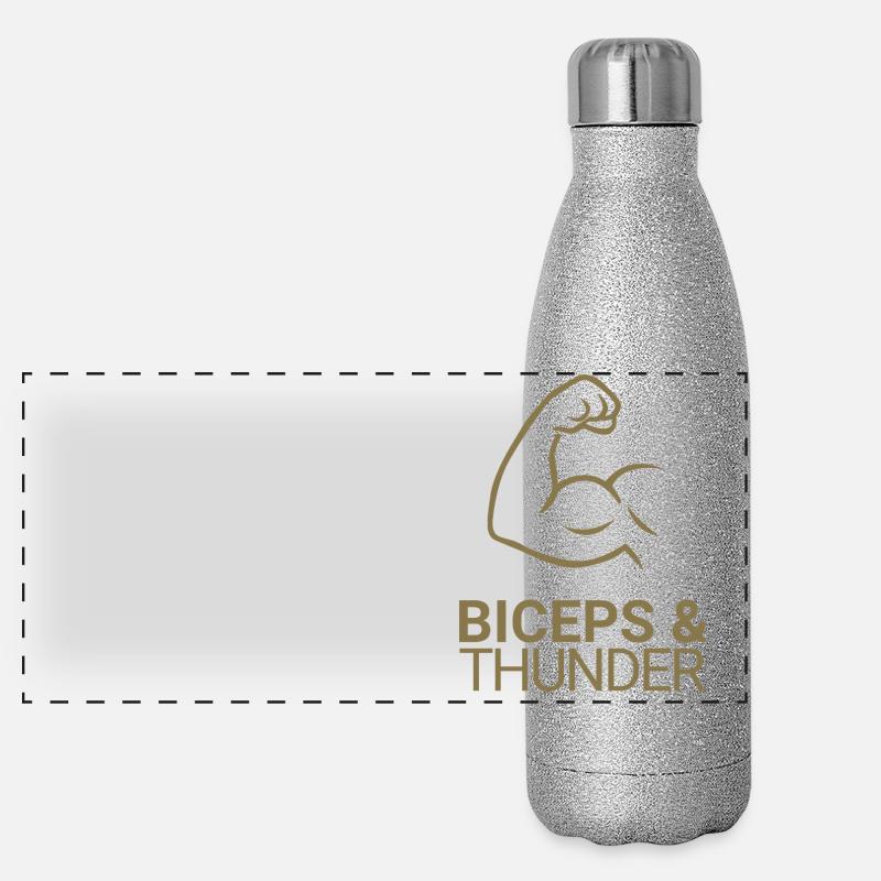 Biceps et tonnerre Gourde isotherme panoramique pailletée 500 ml