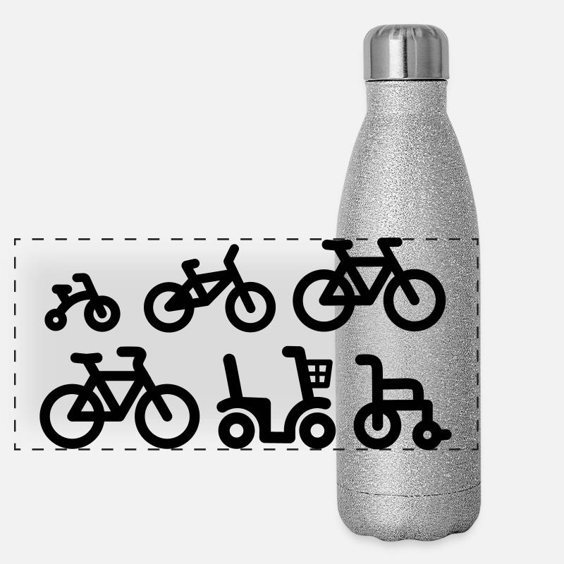 Evolution mountain bike MTB VTT vélo de course Gourde isotherme panoramique pailletée 500 ml