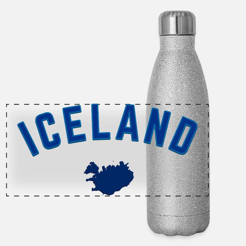Conception de l’arc de la carte bleue d’Islande Gourde isotherme panoramique pailletée 500 ml