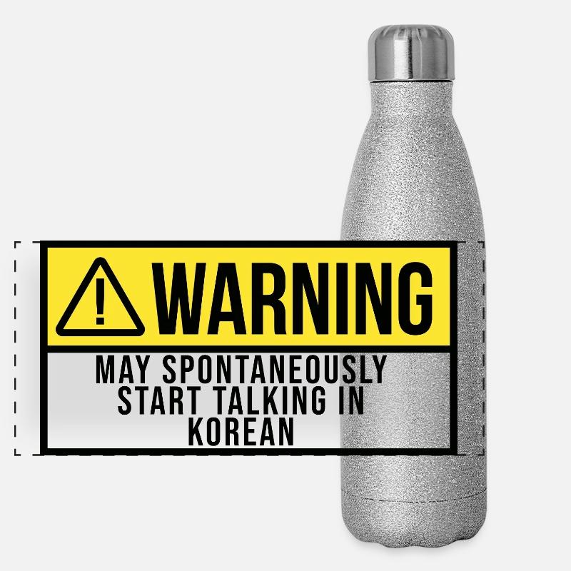 Coréen Gourde isotherme panoramique pailletée 500 ml