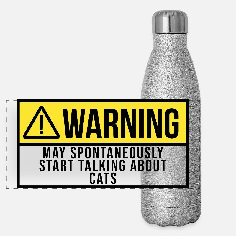 Katze Panorama Glitzer Isolierflasche 500 ml