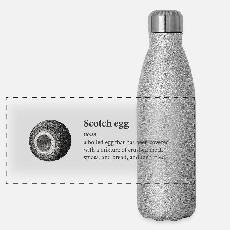 Scotch Egg Dictionnaire Art Tee Gourde isotherme panoramique pailletée 500 ml