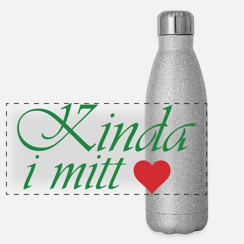Un peu dans mon cœur Gourde isotherme panoramique pailletée 500 ml