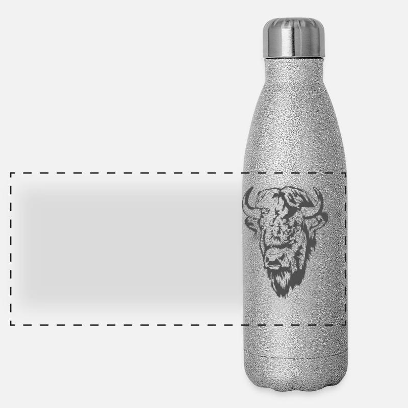 Tête de bison Gourde isotherme panoramique pailletée 500 ml