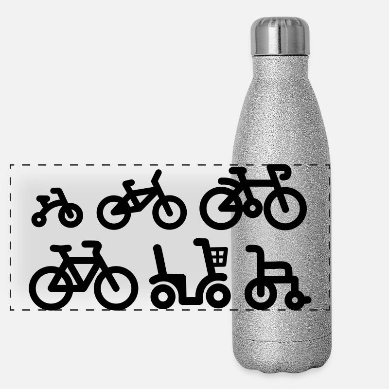 Evolution vélo de course cyclisme vélo de course Gourde isotherme panoramique pailletée 500 ml