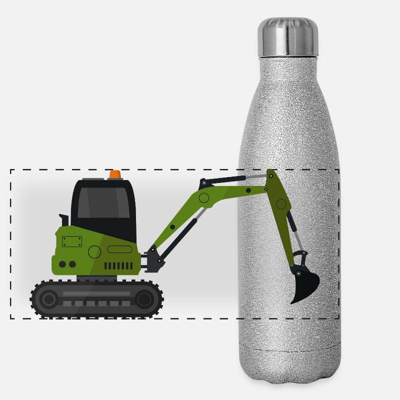 Excavatrice Gourde isotherme panoramique pailletée 500 ml