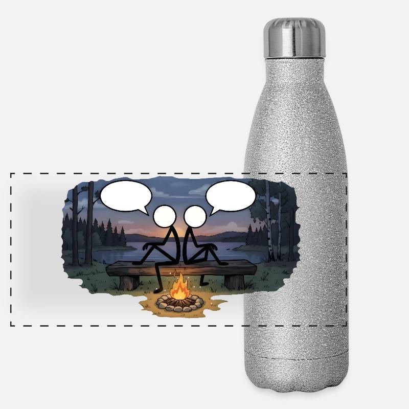 Savo Guys Duo 17 Friends' Evening by the Campfire Panoramic Glitter Thermal Bottle 500 ml