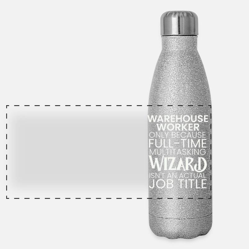 Warehouse Worker multitasking Wizard Panorama Glitzer Isolierflasche 500 ml